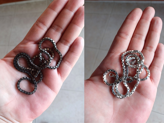 Cleaning tarnish off silver jewellery