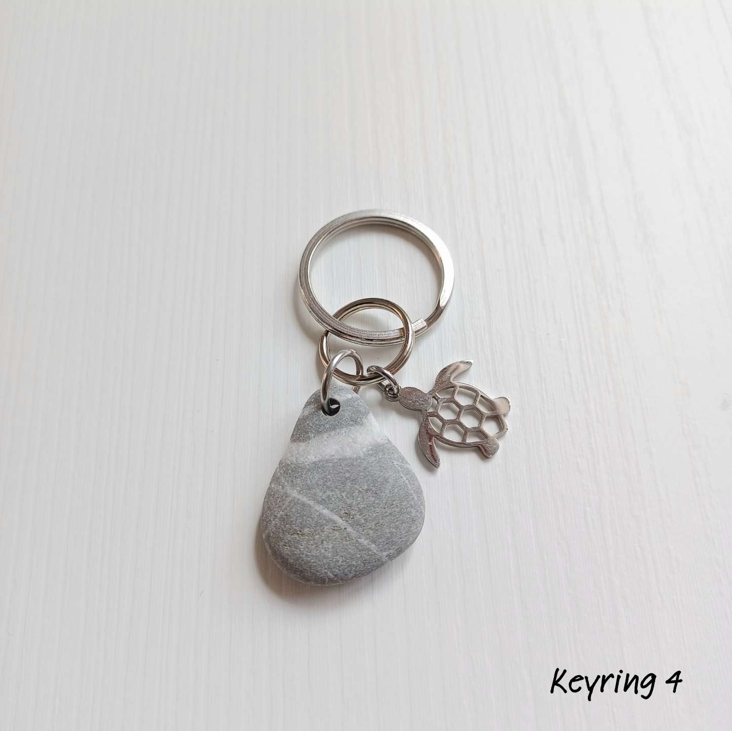 Pebble Keyring and turtle charm.